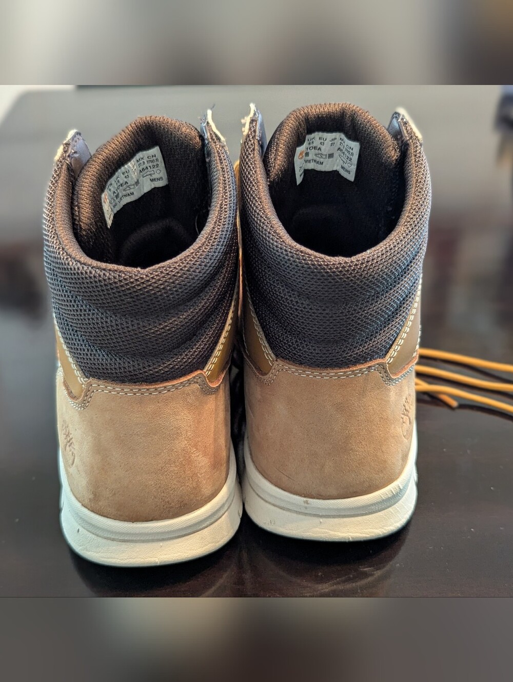 Timberland Hoverlite Brown Tan Leather Boots Men’s Size 9 - Picture 2 of 15